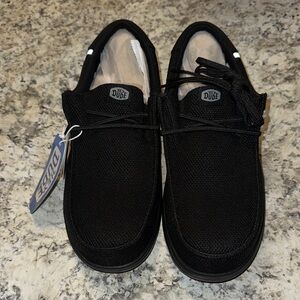 Hey Dude Men's Black Slip-On Loafers